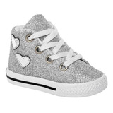 Tenis Esmeralda De Niña Bebe 1050 Color Plata   T1