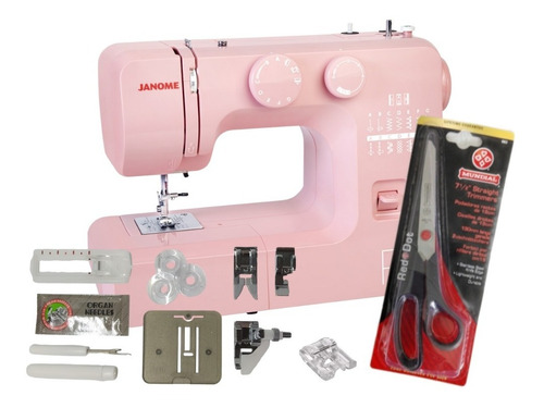 Máquina De Coser Recta Janome 3112 Pk Color Rosa + Regalo!!!