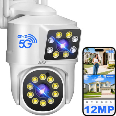 2nlf Cámara De Seguridad Vigilancia Wifi Alarmaa Ip 2 Lente 12MP | Envío gratis