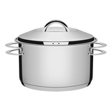 Cacerola Tramontina Solar Triple Fondo Acero Inox 3,50 Lts Color Gris