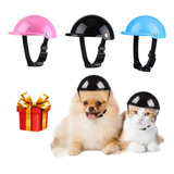 Casco Moto Ajustable Para Perro Gato Pequeño 