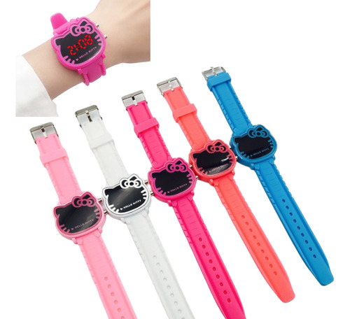 Reloj Digital De Correa Hello Kitty Sanrio Colores 