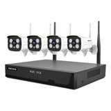 Kit Inalambrico Hd Wifi Ip Olex 4 Camaras Nvr Hd Seguridad