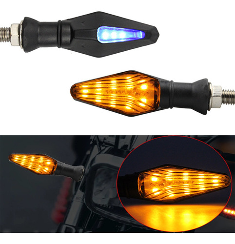 Direccionales Led Secuencial Motocicleta Doble Funcion 4pz