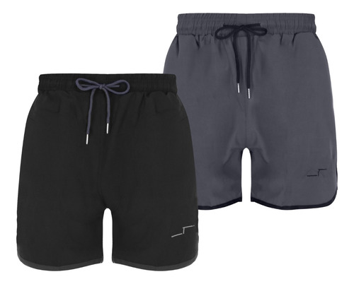 Paquete 2 Shorts Deportivos Para Hombre Stretch Gym