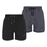 Paquete 2 Shorts Deportivos Para Hombre Stretch Gym