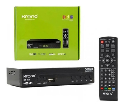 Decodificador Krono Tdt Receptor Tv Digital Dvb Hdmi Antena