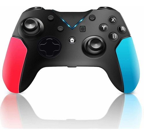 Control Joystick Inalámbrico Monbelle Gamepad02 Bluetooth Negro Y Rojo Y Azul