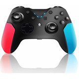 Control Joystick Inalámbrico Monbelle Gamepad02 Bluetooth Negro Y Rojo Y Azul