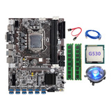 Placa Base B75 Eth Mining De 12 Pcie A Usb Lga1155 Con G530