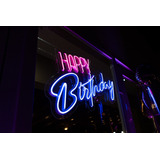 Alquiler Cartel Happy Birthday Neon Cumple 15 Ambientaciones