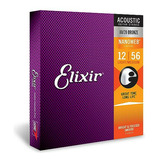 Cuerdas De Guitarra Acústica Elixir Nanoweb 80/20, .012-.056