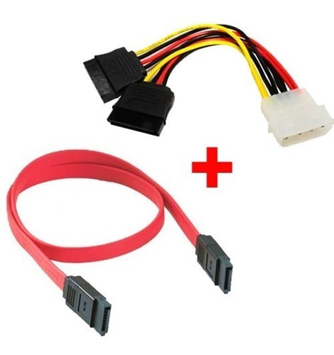 Par De Cables Sata Poder + Datos Kit Serial Ata