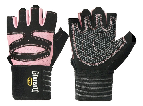 Guantes Entrenamiento Gimnasio Pesas Fitness Negro/rosa