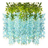 Aruoy Flores Artificial Wisteria 12pzs 1.1m Decoración