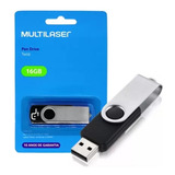 Pen Drive Twist 16gb Usb Preto Multilaser - Pd588