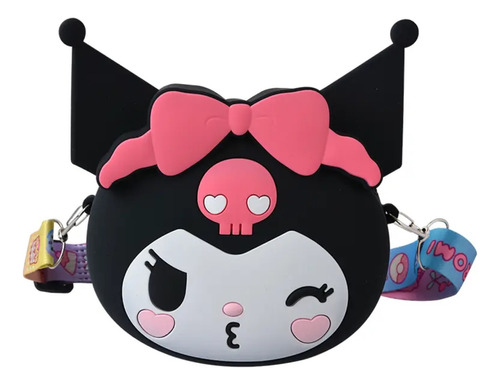 Bolso Monedero Sanrio Cara Kuromi Silicona