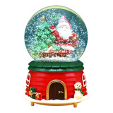 Caja De Música Con Bola De Cristal De Papá Noel