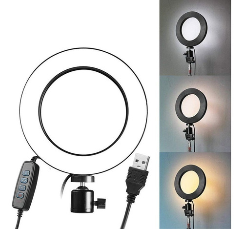 Aro De Luz Lampara 20 Cm Ring Fill Led Foto Mini 