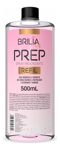 Refil Prep Rosa 500ml Brilia Nails