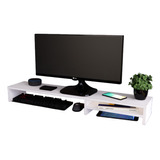 Suporte Dois Monitor Gamer Mesa Setup Home Office 80cm Branc