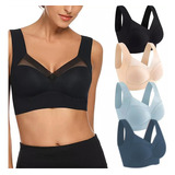 4pz Brasier Deportivo Lenceria Sin Varillas Push Up Bralette