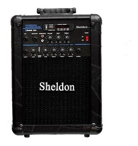 Amplificador Guitarra Sheldon Gtm5000 Cubo 25 Wrms Multiuso Cor Preto 110v/220v