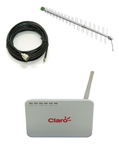 Kit Internet Rural 3g Modem Roteador Wifi Cabo E Antena