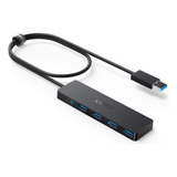 Hub De Datos Ultrafino Usb 3.0 De 4 Puertos Con Cable Extend