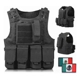 Chaleco Táctico Militar Bolsos Removibles Paintball Airsoft