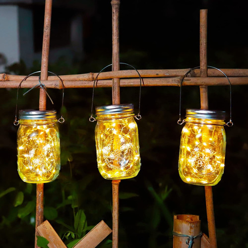 Lâmpadas Solares 3pcs Luzes De Fadas Em Vidro De Frasco De P