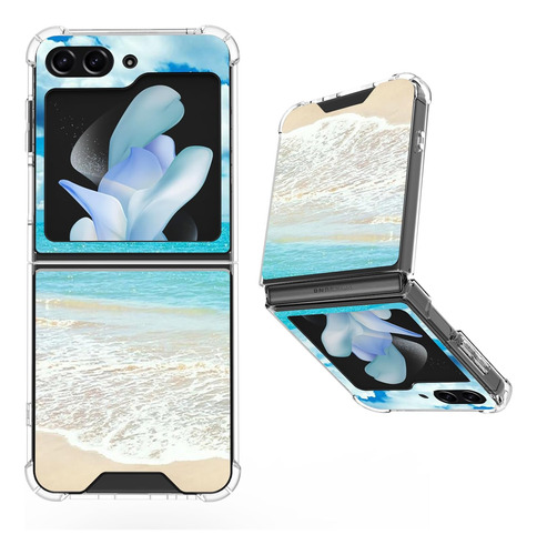 Ook Funda P/ Samsung Galaxy Z Flip 5 Cristal Tpu Mar Y Playa