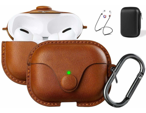 Maxjoy Funda De Cuero Para AirPods Pro 2, Funda De Cuero Par