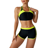 Conjunto De Bikini Deportivo Yellow Xl Uk Plug Para Mujer, A