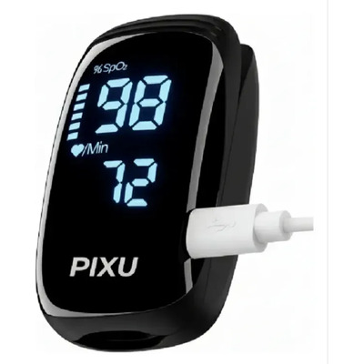 Oximetro De Dedo Digital Para Adulto Y Niño Recargable Pixu Negro | Envío gratis