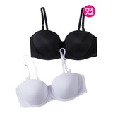 Lili Pink Paquete X2 Brasier Copa Strapless En Microfibra Im