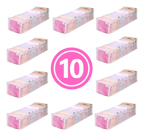 Kit 10 Colmeias Organizadora Gaveta Tela Calcinha 100 Nichos