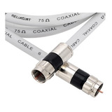 Cable Coaxial Rg6 Blanco | Armado Con Conectores | 50m