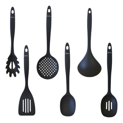 Set X6 Utensilios Hudson Cuchara Espatula Cucharon Nylon