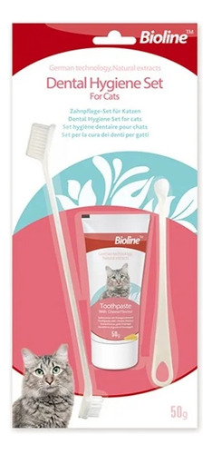 Kit Higiene Dental Spray Para Gatos Bioline -  Aquarift