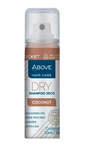 Shampoo Seco Above P/ Levar Bolsa Limpa Perfuma Cabelo 50ml