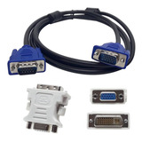 Adaptador Dvi-i Dual Link 24 Pinos + 5 E 1 Cabo Vga 1,50 Mts