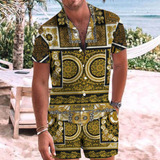 Conjunto De Ropa De Playa Hawaiana J S23j Para Hombre, Camis