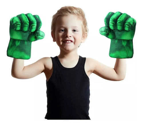 Guantes De Boxeo Smash Hulk Para Niños Hombre Cosplay 1 Par