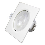 10x Spot Super Led Embutir Dicroica Sanca 3w Quadrado 6500k