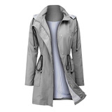 Chaqueta Lluvia Mujer Impermeable Ext. Capucha Ligera Talla