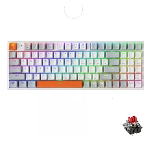 Teclado Mecânico Machenike K500w Sem Fio Rgb Tri-mode Novo