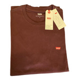 Remera Levis Color Borravino Lisa 100% Original