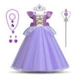Disfraz De Princesa Rapunzel Para Niñas Pequeñas, Cumpleaños