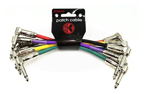 Cables Interpedal Kirlin X 6u Plugs Metalicos Colores 15cm